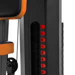 Estación de Gimnasio Multifunción 510M Color Negra con Detalles Naranja