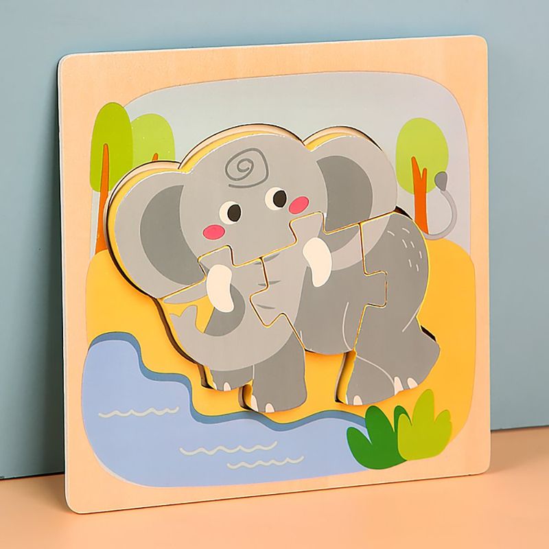 Rompecabezas 3D de Madera para Niños Diseños Surtidos