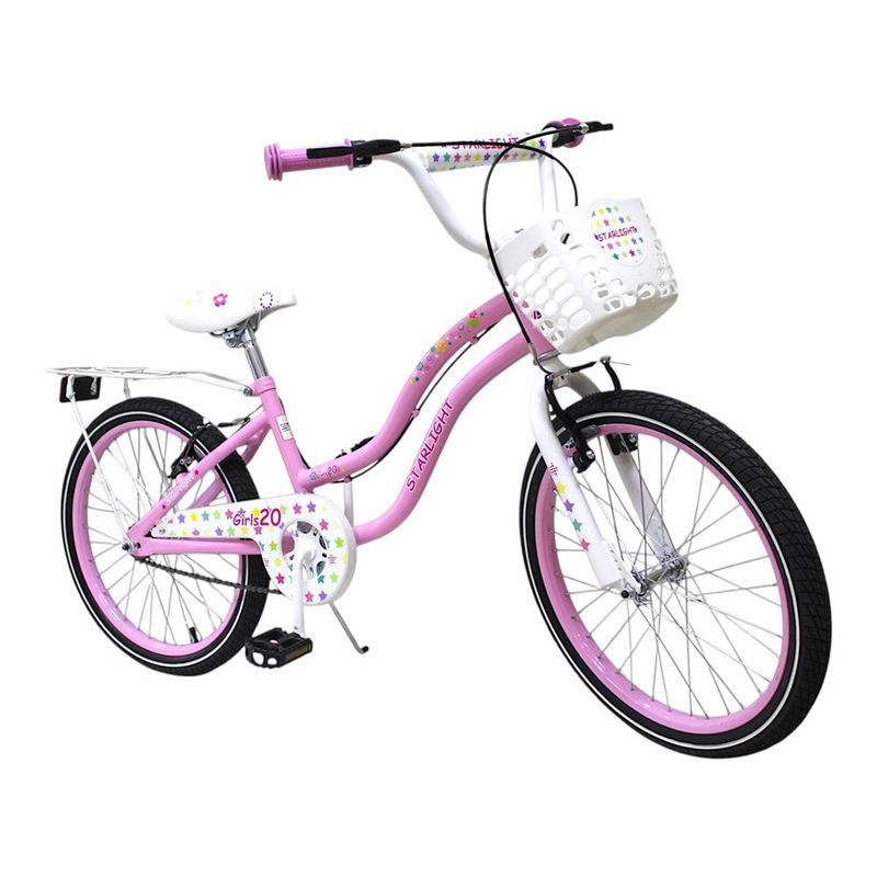 Bicicleta BMX 20 Starlight con Parrilla y Canasta para Niña Colores Surtidos