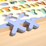 Alfabeto de Madera Didáctico Infantil con Letras Encajables