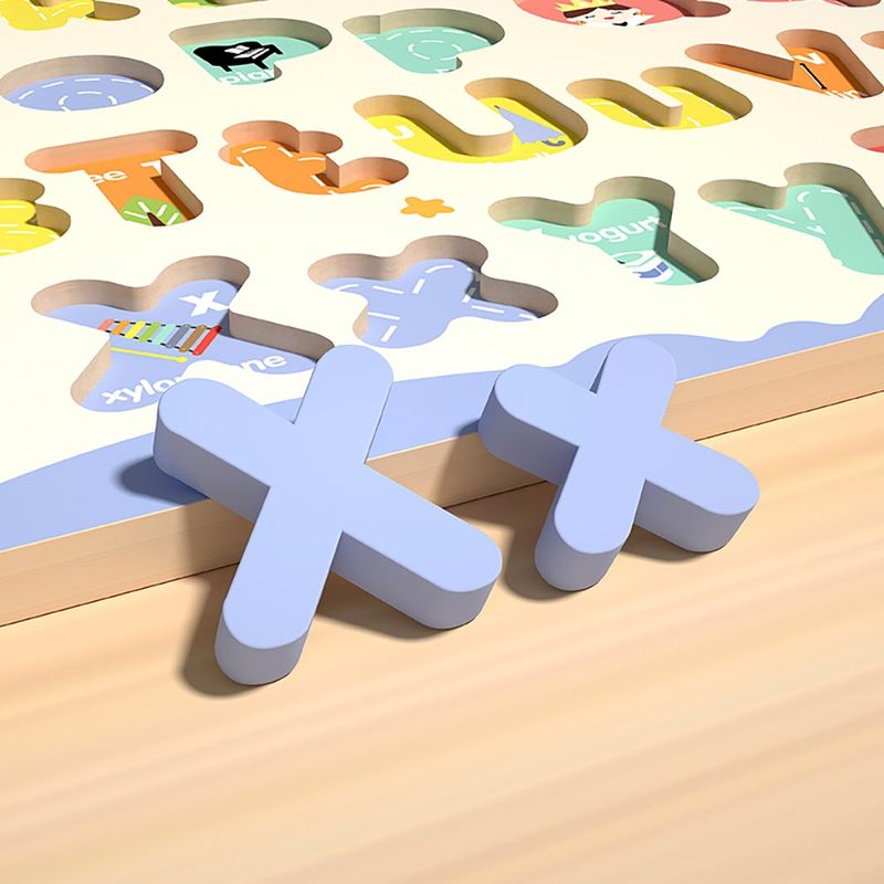 Alfabeto de Madera Didáctico Infantil con Letras Encajables