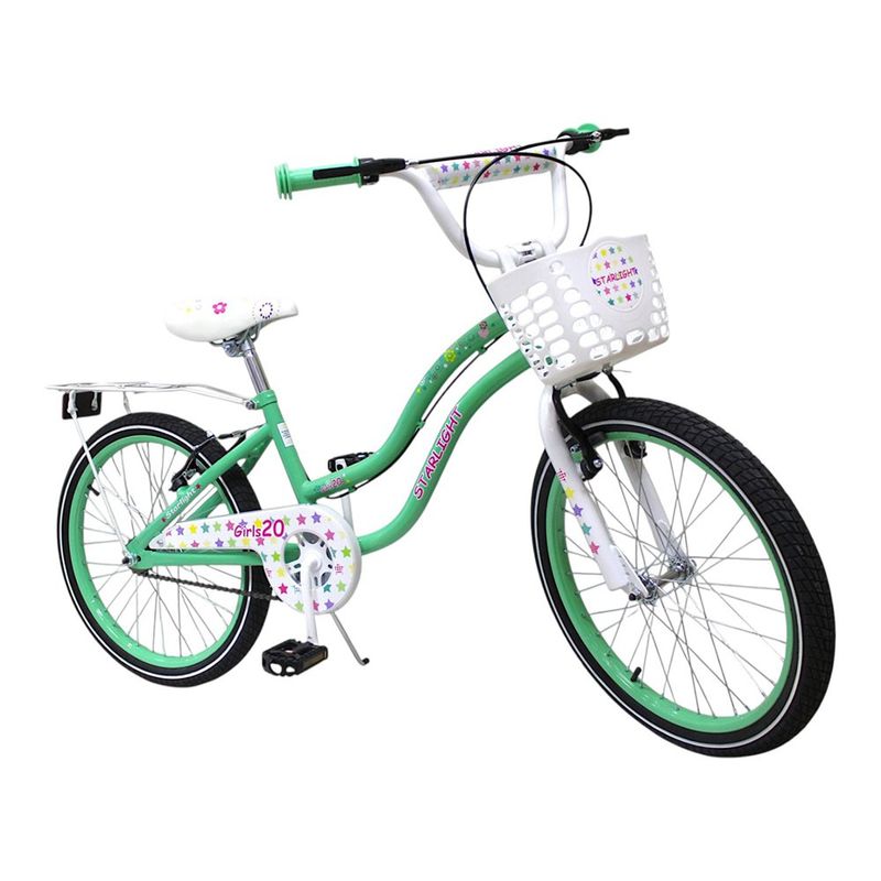 Bicicleta BMX 20 Starlight con Parrilla y Canasta para Niña Colores Surtidos