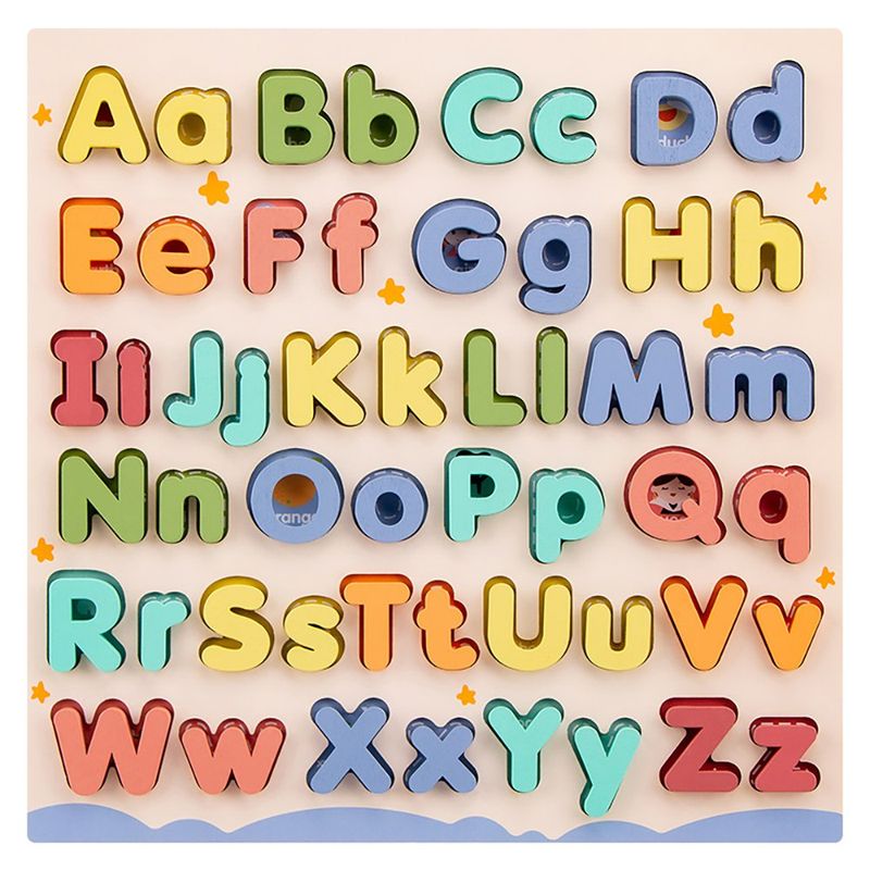 Alfabeto de Madera Didáctico Infantil con Letras Encajables