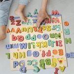 Alfabeto de Madera Didáctico Infantil con Letras Encajables