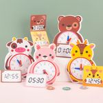 Juego Didáctico de Cognición del Tiempo en Madera con Reloj Educativo