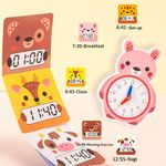 Juego Didáctico de Cognición del Tiempo en Madera con Reloj Educativo