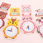 Juego Didáctico de Cognición del Tiempo en Madera con Reloj Educativo