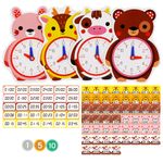 Juego Didáctico de Cognición del Tiempo en Madera con Reloj Educativo