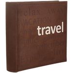 Álbum de Fotos de Gamuza Sintética con Diseño Travel para Fotos de 4 x 6 Plg