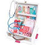 Set de Juego Doctor Infantil de Madera con Maletín y Accesorios Médicos