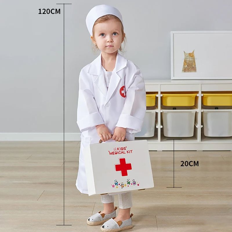 Set de Juego Doctor Infantil de Madera con Maletín y Accesorios Médicos