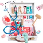 Set de Juego Doctor Infantil de Madera con Maletín y Accesorios Médicos