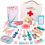 Set de Juego Doctor Infantil de Madera con Maletín y Accesorios Médicos