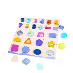 Tablero de Números y Formas de Madera Didáctico Infantil