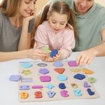 Tablero de Números y Formas de Madera Didáctico Infantil