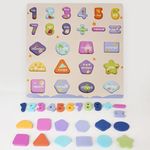 Tablero de Números y Formas de Madera Didáctico Infantil