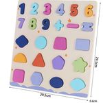 Tablero de Números y Formas de Madera Didáctico Infantil