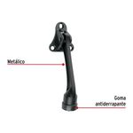 Tope para Puerta Metálico con Goma 13 cm Color Negro