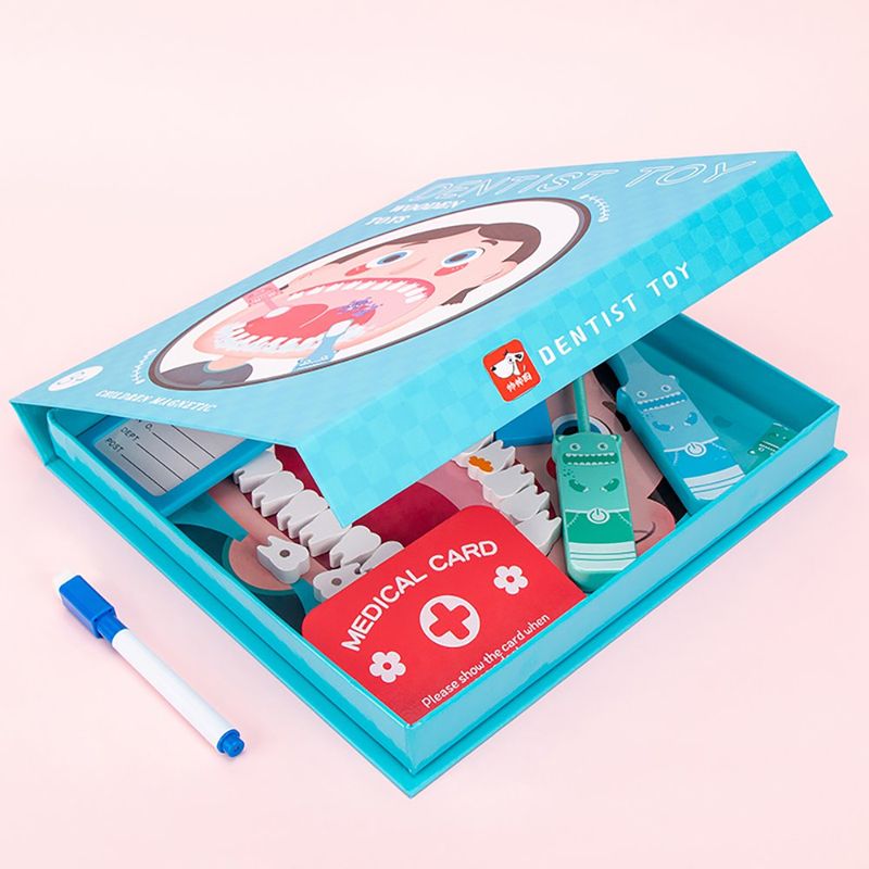 Set de Juego Didáctico de Dentista con Accesorios Color Azul