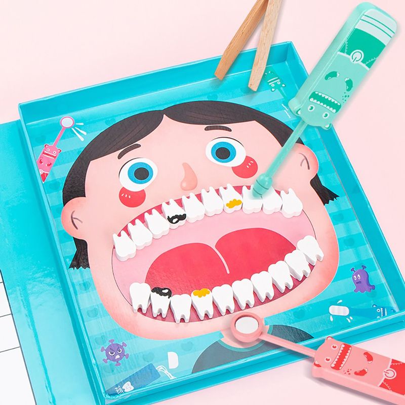 Set de Juego Didáctico de Dentista con Accesorios Color Azul