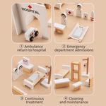 Set de Juego Hospital de Madera Infantil con Accesorios Médicos