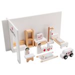 Set de Juego Hospital de Madera Infantil con Accesorios Médicos