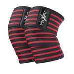 Vendas Para Rodillas con Velcro de 7.62 X 198 Cm Color Negras con Rojo
