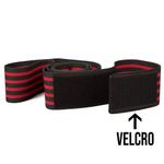 Vendas Para Rodillas con Velcro de 7.62 X 198 Cm Color Negras con Rojo