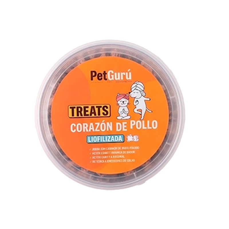 Snack Natural de Corazón de Pollo Liofilizado para Perros y Gatos