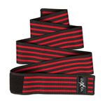 Vendas Para Rodillas con Velcro de 7.62 X 198 Cm Color Negras con Rojo