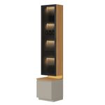 Módulo Cristalero Magnum 45 cm con Luces LED Color Café con Gris