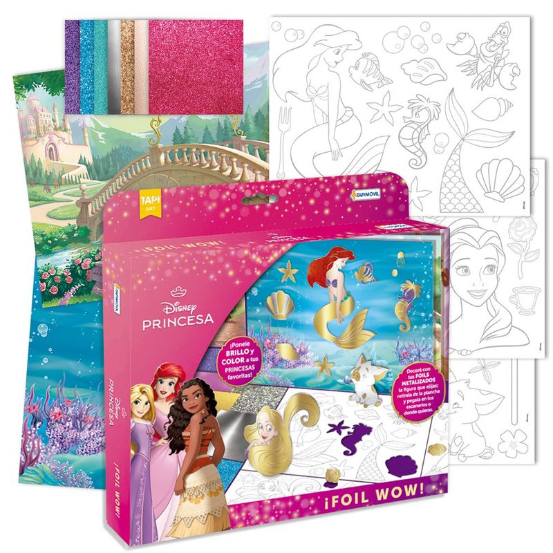 Set Foil Wow de Princesas con Láminas Brillantes