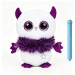 Peluche para Bebé Glowee Luma con Lápiz UV Brilla en la Oscuridad Color Blanco y Morado