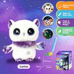 Peluche para Bebé Glowee Luma con Lápiz UV Brilla en la Oscuridad Color Blanco y Morado