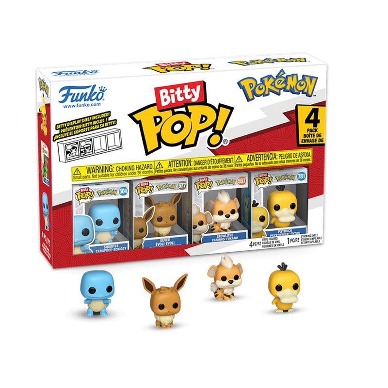 Funko Bitty Pop Pokémon Set de 4 Figuras Coleccionables de Vinilo Serie 2 - Presentación Surtida