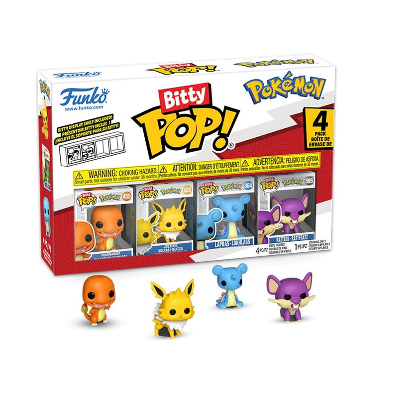 Funko Bitty Pop Pokémon Set de 4 Figuras Coleccionables de Vinilo Serie 2 - Presentación Surtida