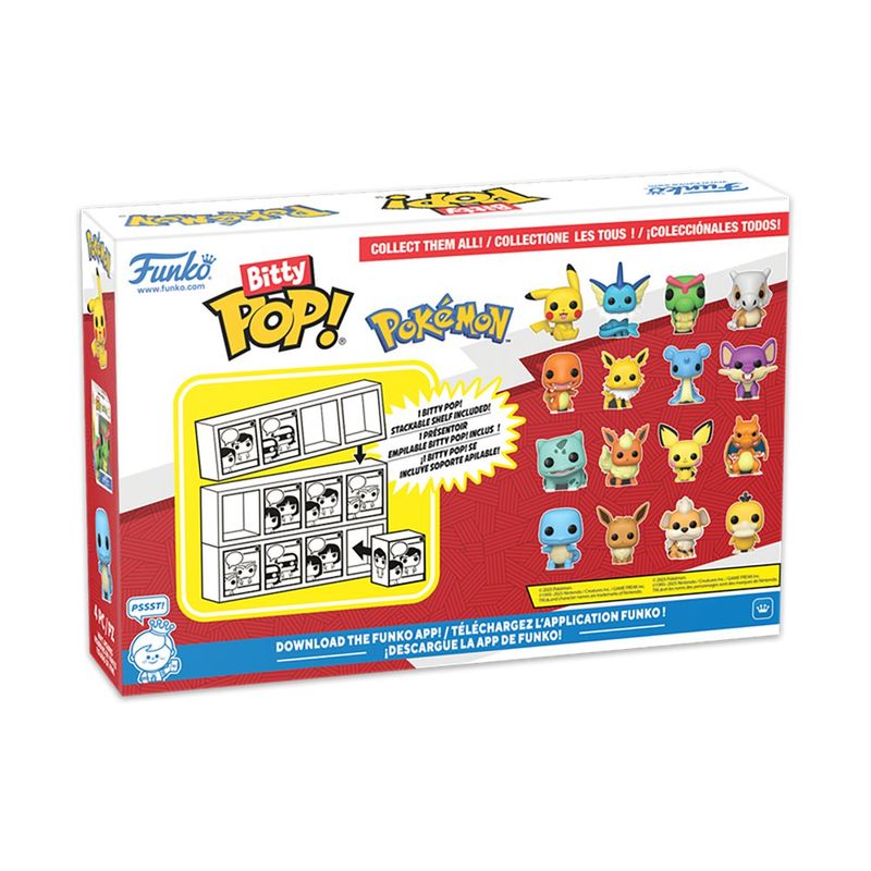 Funko Bitty Pop Pokémon Set de 4 Figuras Coleccionables de Vinilo Serie 2 - Presentación Surtida