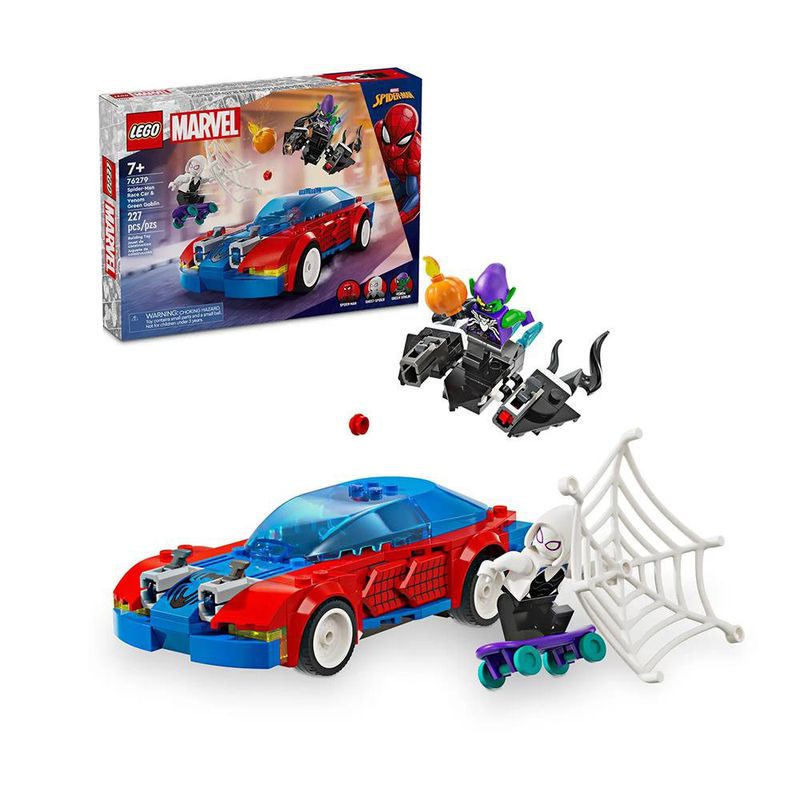 Coche de Carreras de Spider-Man y Duende Verde