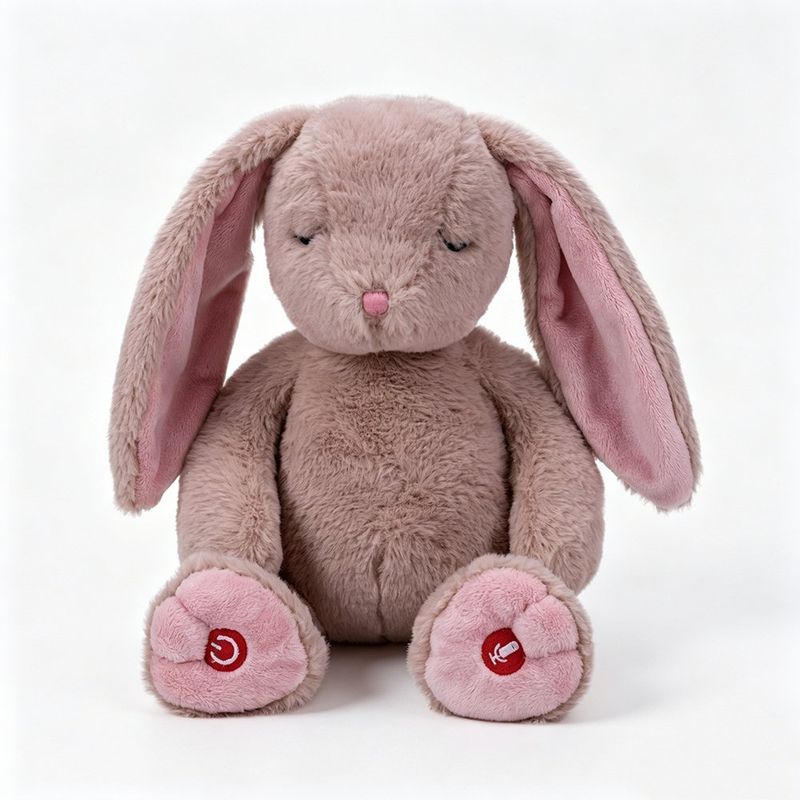 Conejo de Peluche Musical con Sonidos Relajantes para Bebé Color Rosado