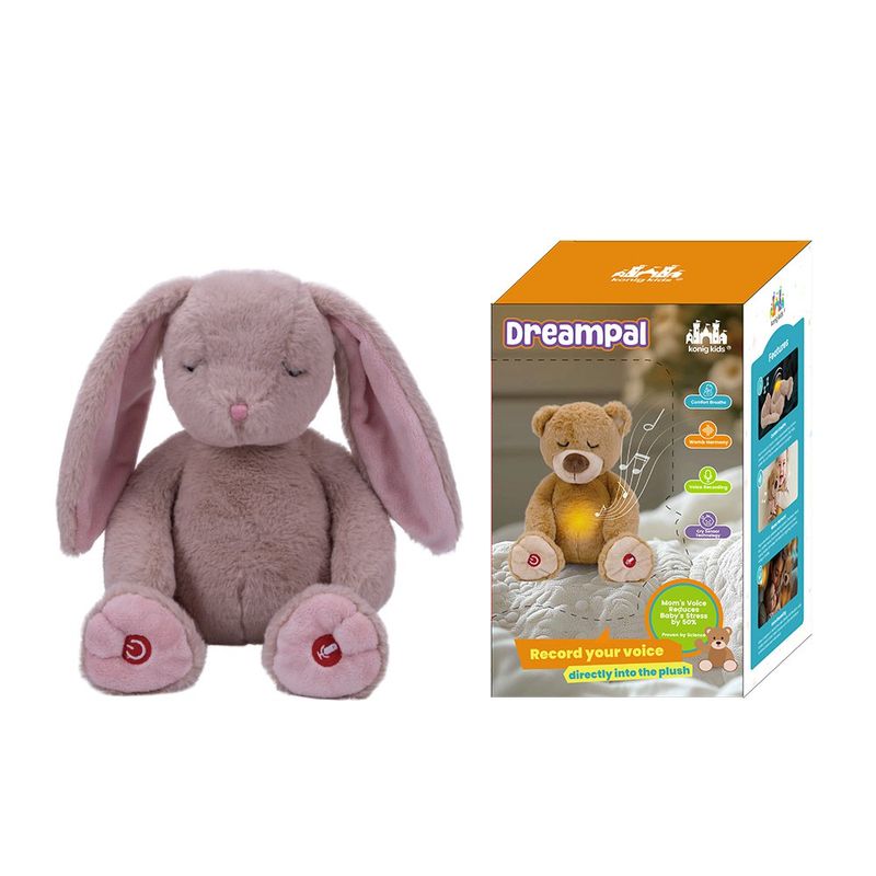 Conejo de Peluche Musical con Sonidos Relajantes para Bebé Color Rosado