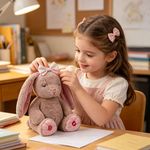 Conejo de Peluche Musical con Sonidos Relajantes para Bebé Color Rosado