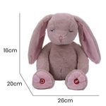 Conejo de Peluche Musical con Sonidos Relajantes para Bebé Color Rosado