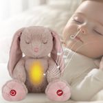 Conejo de Peluche Musical con Sonidos Relajantes para Bebé Color Rosado