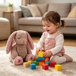 Conejo de Peluche Musical con Sonidos Relajantes para Bebé Color Rosado