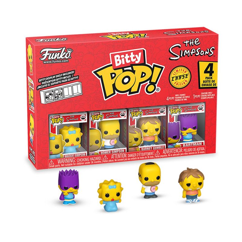 Funko Bitty Pop The Simpsons Set de 4 Figuras Coleccionables de Vinilo - Presentación Surtida