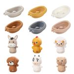 Set de Barcos Flotantes con Marionetas de Animalitos de la Granja para Bebé