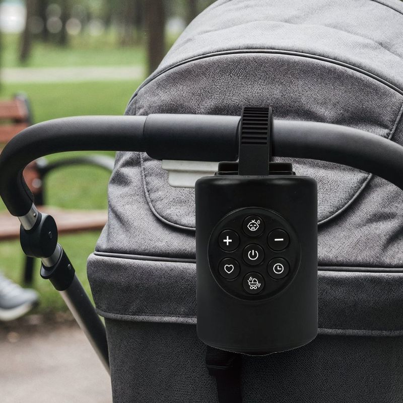 Mecedor para Carruaje de Bebé Rocking iRockStoller con Función Bluetooth Color Negro