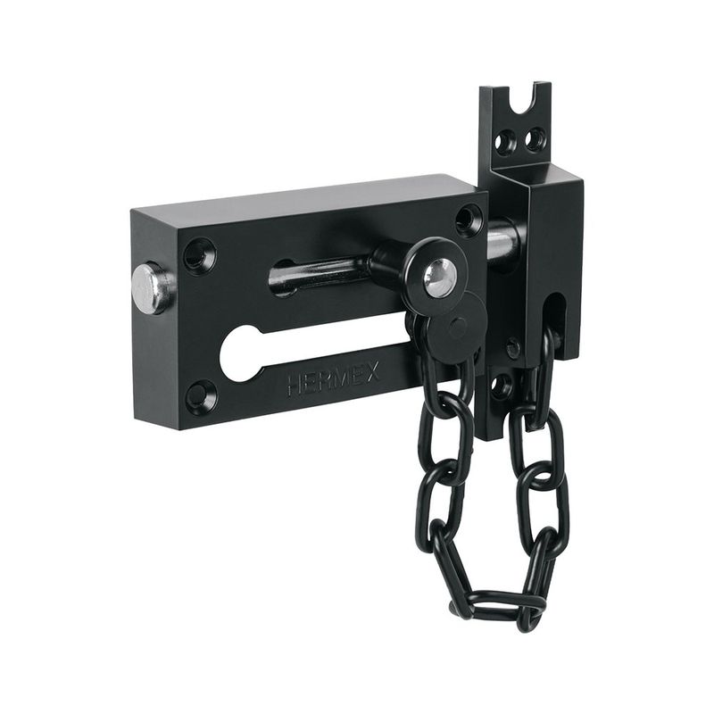 Pasador de Cadena Color Negro Mate para Puerta