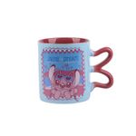 Pocillo Diseño de Stitch de 12.1 Oz Color Corinto