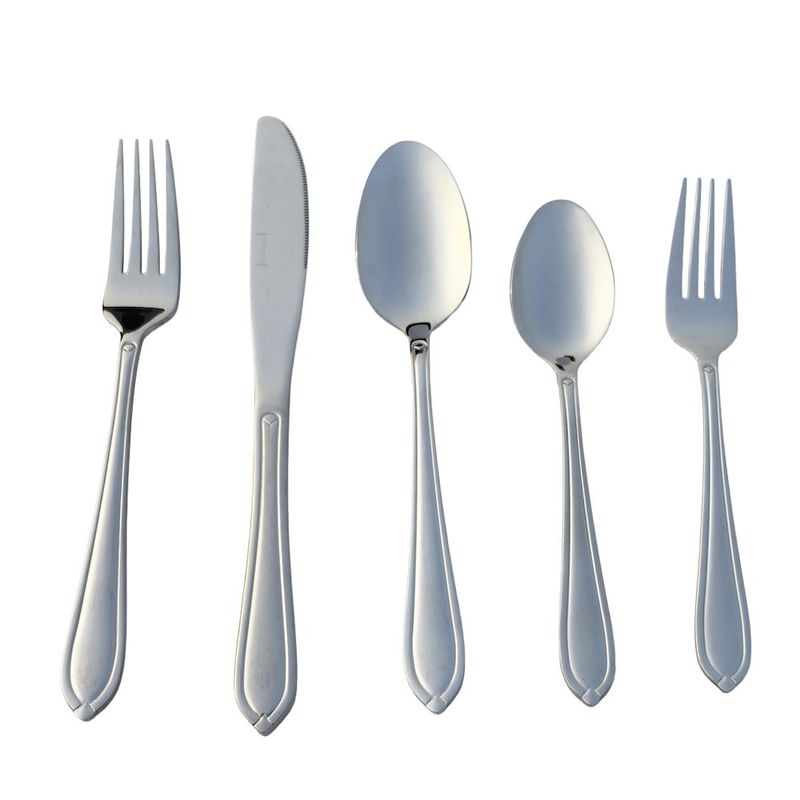 Set de 20 Cubiertos de Acero Inoxidable 18/0